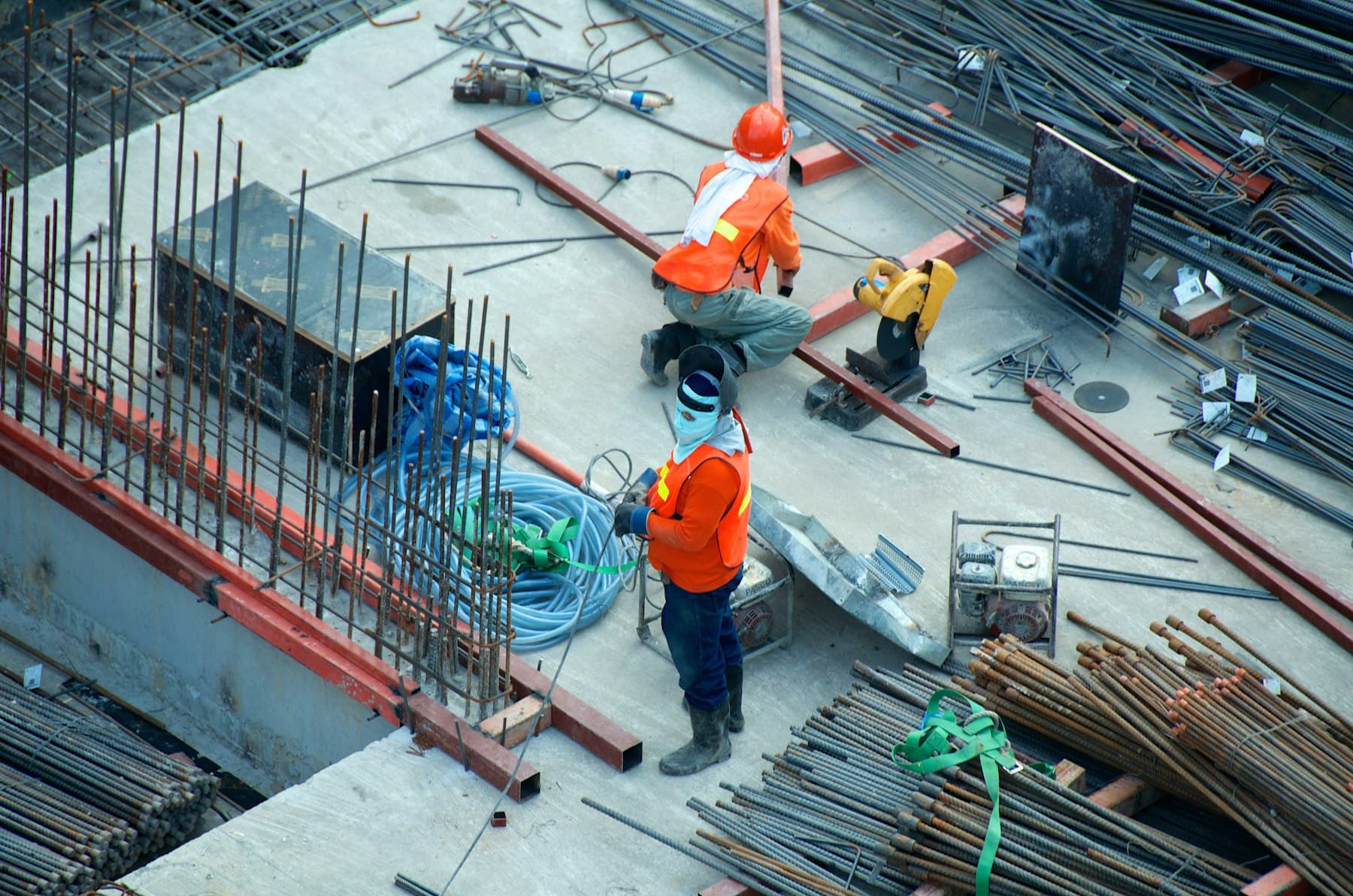 Heavy equipment on a development site